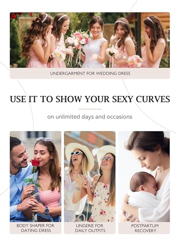 SHAPSHE Shapewear Bodysuit for Women Tummy Control Fajas Colombianas Waist Trainer Girdle Thong Open Bust Body Shaper4