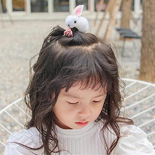 19 Pack Cute Stuffed Bunny Hair Clips Elastic Plush Animal Rabbit Scrunchies Bunny Ponytail Holders Hair Band Hair Accessories For Women Girls #TOP3