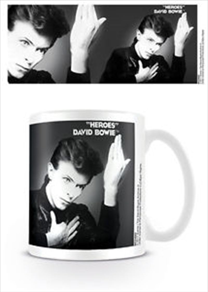 Pyramid International AFMG24692 David Bowie (Heroes) Official Boxed Ceramic Coffee/Tea Mug, Paper, Multi-Colour, 11 x 11 x 1.3 cm