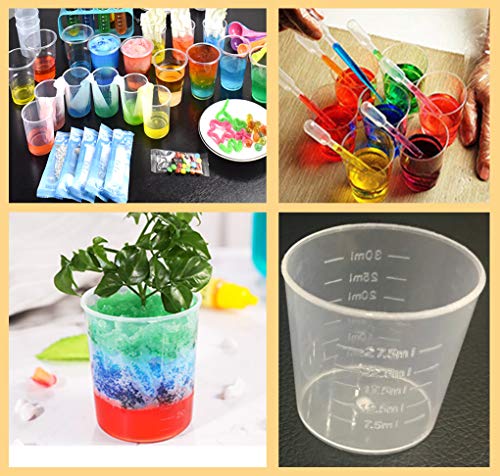 100 vasos plásticos medidores transparentes 30 ml miniatura 7