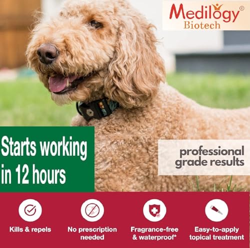 Image of Medilogy Biotech Dog Spot on Solution 2.68ml for Prevention & Effective Control of Flea, Tick & Chewing Lice Treatment for Dogs Weighing from 20kgs to 40 kgs-Pack of 1
