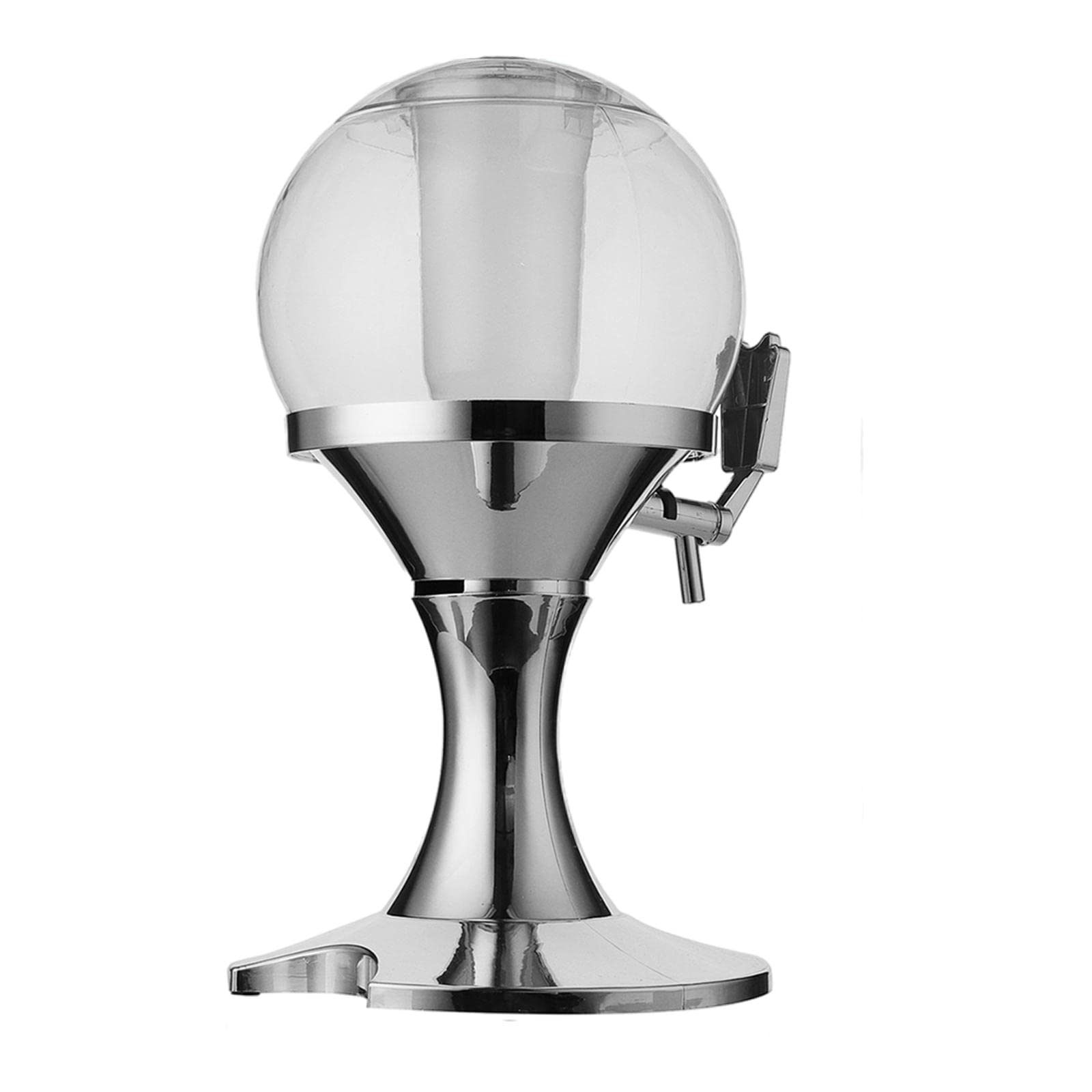 loom tree Beer Tower Dispenser 3.5L Spherical Container for Restaurant Home Party Silver-picture-36