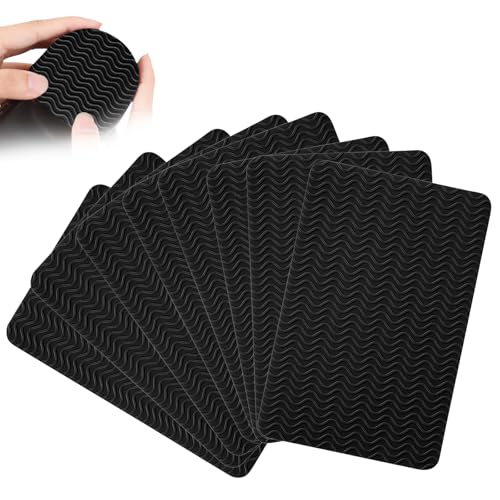 8 Stück Anti Rutsch Sohle Pads, Gummisohlen zum Aufkleben Selbstklebende Schuhsohlenschützer Schuhsohlen Protektoren Geräuschreduzierung Rutschfeste Sohle (Schwarz)