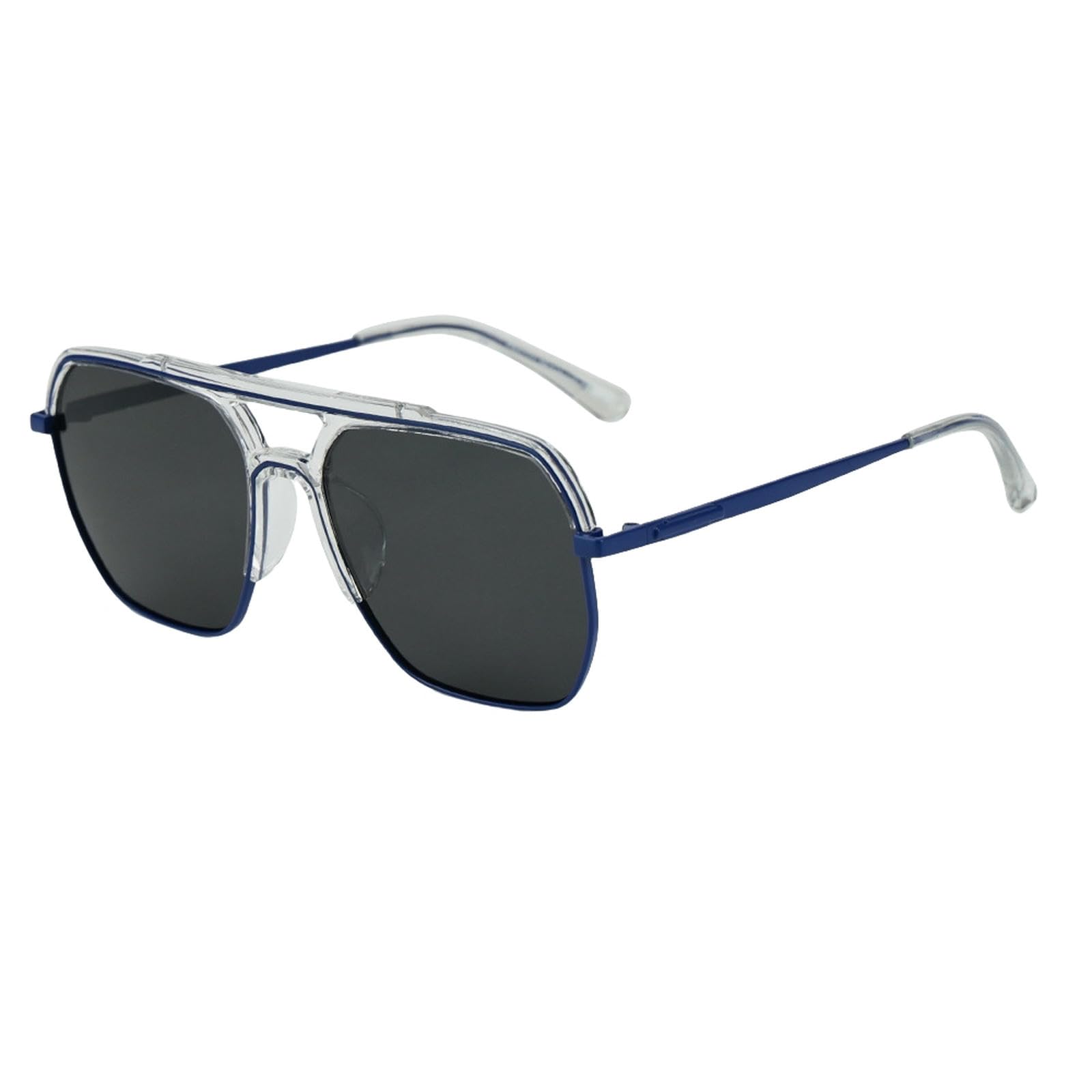 Sonnenbrille Damen Frauen Mode Große Für Das Fahren Von Strand Und Straßenfotografie Sonnenvisiere-c21 Blue Frame Grey Sheet