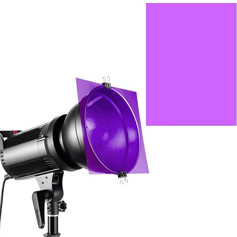 Set Da 9 Filtri Gel Per Luce Viola – Correzione Colore E Sovrapposizioni Per Foto, Video, Teatro E DJ