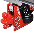Shocker HD 20K Air Hitch with Red Combo 2" & 2-5/16" Balls, Fits 2" Hitch - 20,000 lbs