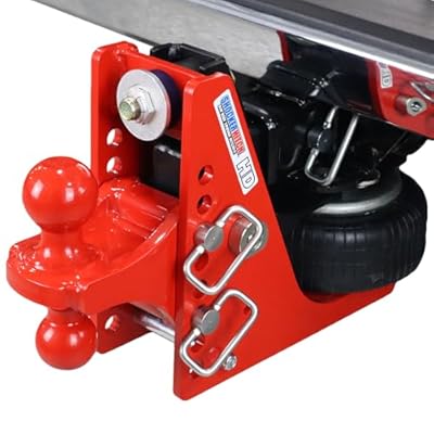Shocker HD 20K Air Hitch with Red Combo 2" & 2-5/16" Balls, Fits 2" Hitch - 20,000 lbs