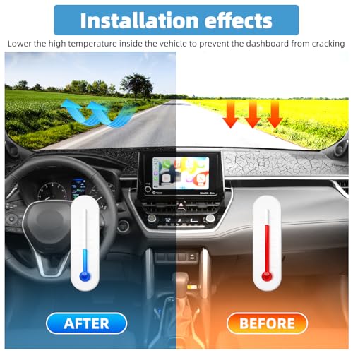 Image of Dash Cover Mat for Toyota Corolla 2019 2020 2021 2022 2023 2024 2025 Non-Slip Dashboard Cover Mat Sunshade UV Rays Protector Interior Accessories(Not fit HUD)