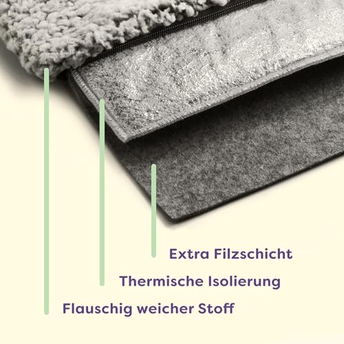 Knupis Katzen Fensterliege 90 x 28 cm Grau – Katzendecke & Katzenkissen – Ansicht 3