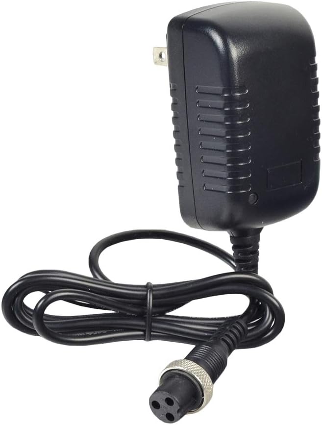 AlveyTech 12 Volt 1.0 AMP SLA Battery Charger for The Razor E90 Accelerator, Jr. Electric Wagon - Replacement Female 3 Prong Style Connector, Pocket Mod Bikes, Dirt Wagon E-Scooter Power Parts