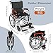 Ultra Lightweight Wheelchair for Adults (Only 24LB) - Portable Foldable Travel Wheelchair for Seniors, Self-Propelled Wheel Chairs, Manual Wheel Chair with Ergonomic Push Rim