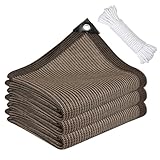 Filet D'ombrage, 3x4m Filet Protection Solaire avec Oeillets, Anti UV Toile Ombrage Exterieur, Voile D'ombrage Rectangulaire, Filet Ombrage avec 5M Cordes pour Patio/Serre/Jardin/Pergola/Pet House