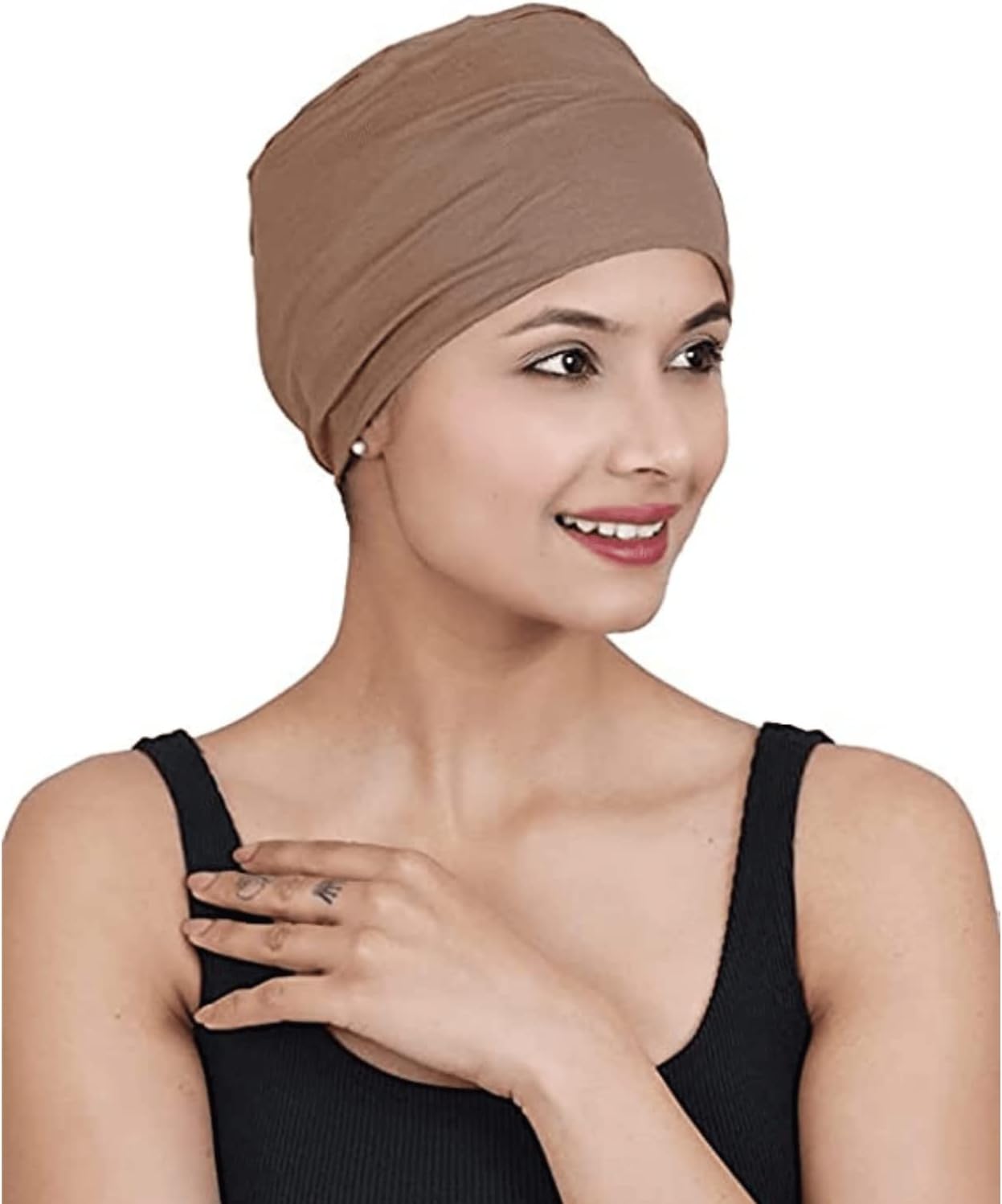 Chemo Hats Solid Sleep Cap Women's Bamboo Soft Headwear Cancer Cap Chemo Headwear Women - Image 2