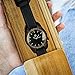Agavus wood watch - 44mm Agavia collection Walnut/Black. Handmade with love in Mexico in collaboration with local artisans. American Walnut Natural wood. Cactus leather. (Navy Blue)