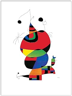 Artopweb Pannelli Decorativi Mirò Hommage a Picasso Quadro, Legno, Multicolore, 60x1.8x80 cm