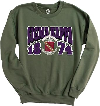 Sigma Kappa Sweatshirt - Sig Kap Crest Radiance Sorority Crewneck Sweatshirt