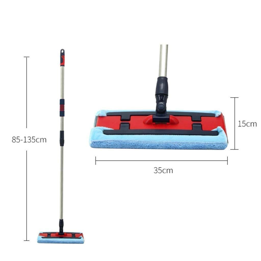 Fregona-Microfibra Fregona de Suelo de Madera Dura Fregona Plana Lavable Reutilizable Paños Almohadillas, para Limpieza de Suelos húmedos o Secos