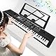Wakects Tragbares Digitalpiano mit Notenständer, wiederaufladbare Klaviertastatur, 61 Tasten, 16 Sounds, 8 Sound-Effekte, 10 Rhythmen, 6 Demo, Rhythmus und Lautstärke verstellbar
