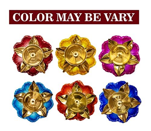 Satvik-2-Pc-Amayra-Designer-Lotus-Shape-Diya-Decorative-Flower-Dia-Diwali-Candle-Tea-Light-Holder-Stand-Dia-Oil-Lamp-Indoor-Decoration-Table-Diya-Housewarming-Return-Gift-Item