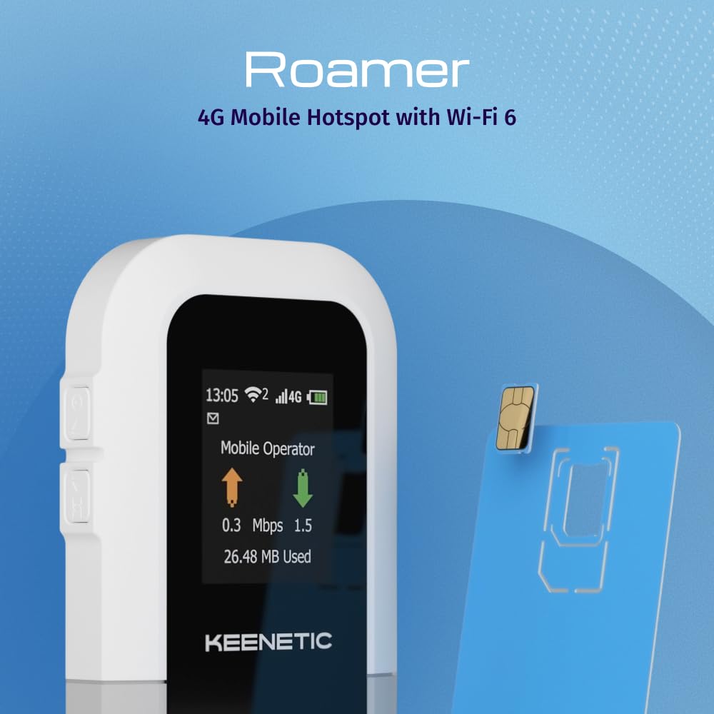 Modem Keenetic KN-5110-01-EU Mobiler 4G-Hotspot mit Wi-Fi 6