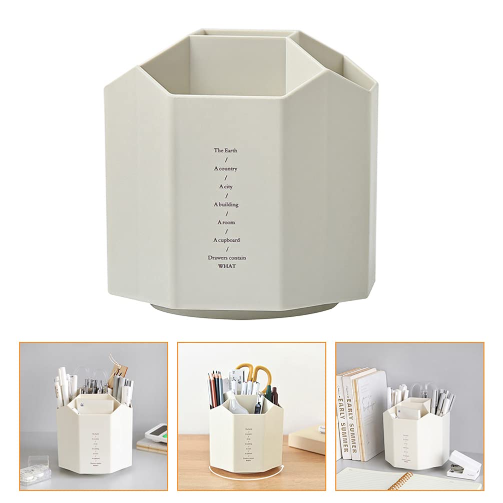 Porte-stylo Pot à crayons Papeterie Fournitures Organisateur de stockage Conteneur Enfants Crayons Ornement Conteneur Porte-stylo Bureau 360 degrés Rotation Crayon Organisateur Boîte de rangement Cont