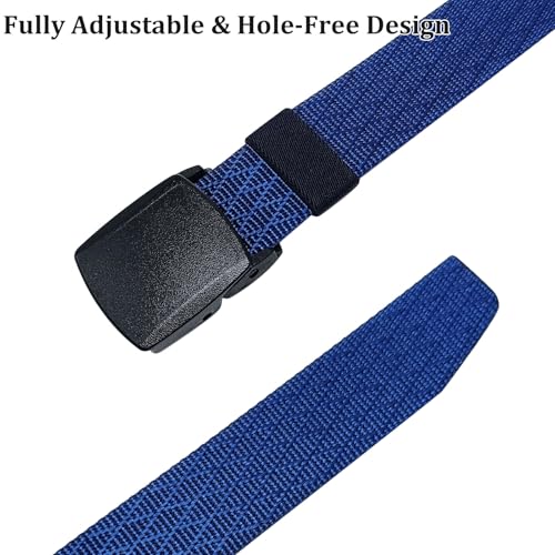 Image of WYuZe Men's Military Tactical Web Belt, Casual Nylon Webbing with No Metal Buckle