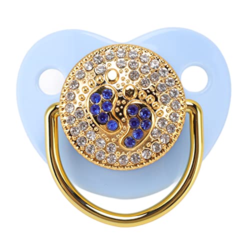 Image of Baby Pacifier, Baby Pacifier for 6 to 18 Months Baby Soft Touch Silicone Bling Baby Pacifier Anti Static Newborn Pacifiers for Home (Blue) Pacifiers