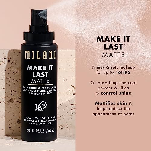 image for Milani Setting Spray + Primer, Make It Last Matte- Oil Absorbing Charc