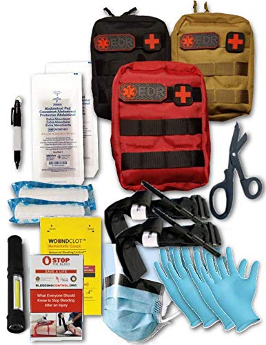 Bleeding Control Kit, Basic Trauma Pack, Featuring 2 Emergency Tourniquets, Emergency Physician Designed