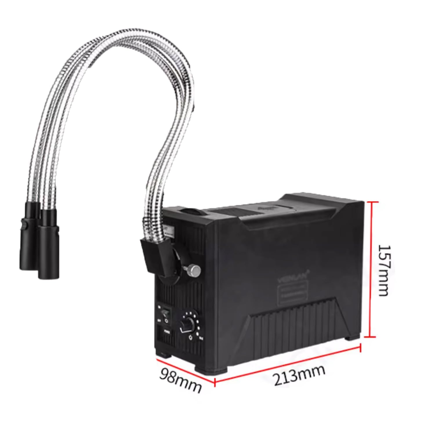 Oświetlenie mikroskopu światłowodowego, podwójne źródło światła LED z łabędzią szyjką, zakres długości fali 570-900 nm, regulowany rozmiar otworu, do eksperymentów naukowych