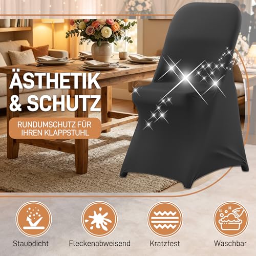 Housse de chaise pliante antidérapante qui protège des taches de fête - 6