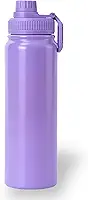 Garrafa Térmica 800ml de Inox, Parede Dupla, Isolamento a Vácuo, Bico Antivazamento, Com Alça, Mantém Quente e Gelado (Lilás)