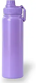 Garrafa Térmica 800ml de Inox, Parede Dupla, Isolamento a Vácuo, Bico Antivazamento, Com Alça, Mantém Quente e Gelado (Lilás)