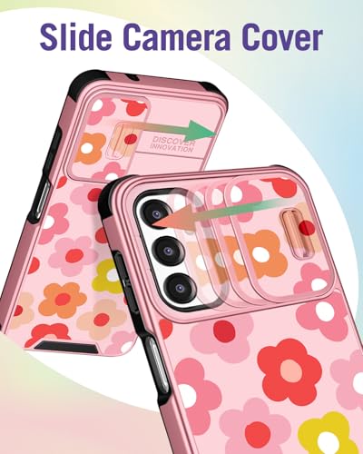 Buleens for Samsung Galaxy A15 5G Phone Case 6.5 Inch - with Ring Stand & Camera Cover Cute Designed Women Girls Girly Pretty Floral Flowers for Samsung Galaxy A15 5G Case Compatible with Magsafe - image 3