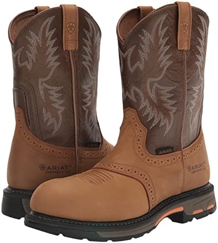 Ariat Mens WorkHog Composite Toe Work Boot Aged Bark/Army Green 9.5 | Image 6
