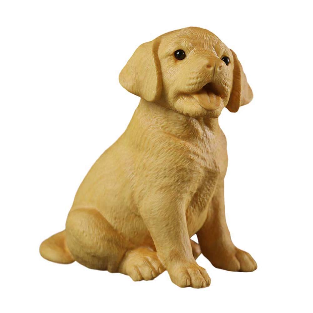 YNIYUJKL Feng Shui Ornaments Small Boxwood Zodiac Dog Statue,Wood Chinese Decor Figurine,Home And Office Sculpture,Stor-A