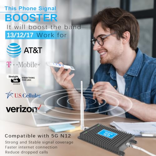 Amplificador de sinal de celular, bandas duplas, amplificador de telefone ATT Verizon 5G 4G LTE 700