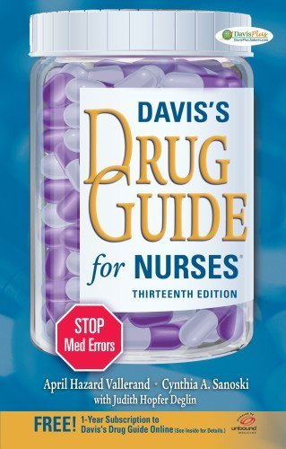 Davis's Drug Guide for Nurses by April Hazard Vallerand PhD RN FAAN (2012-06-15)