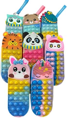 Combo of 8 Cute Pop-It Pencil Pouches | Best Birthday Return Gifts for Girls I Pencil Kits for Kids Birthday Return Gifts | Mixed Designs