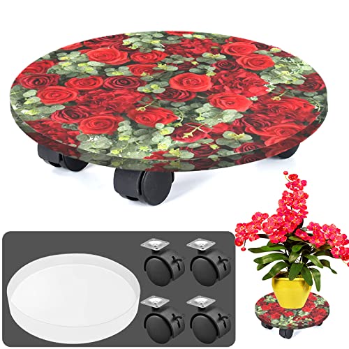 Jiofaviu Reusable Epoxy Resin Silicone Mold For 10" Plant Caddy Plant Stand Duty, Round Plant Dolly Rollers For Indoor Outdoor Pot Plant Roller Base Caddies,Patio,Flower Pot (Standard Round Tray Mold) #TOP5