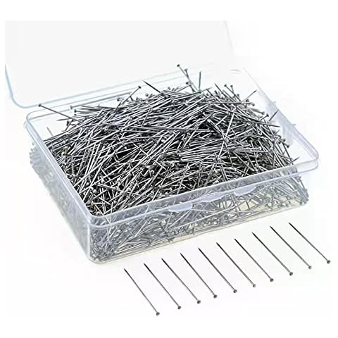 300 Pcs Flat Head Wire Headpins Needle with Box Jewellery Findings Metal Sewing Pins Quilting Pins Dress Making Pins for Beading DIY Craft Art Jewelry Finding Making Bracelet Decoration Accessories Cover