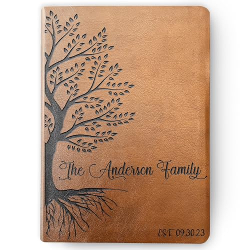 Personalized Family Bible | Custom NASB Family Tree Giant Print Bible | Engraved Bible for Wedding Bible Christian Gifts Family Bible Women