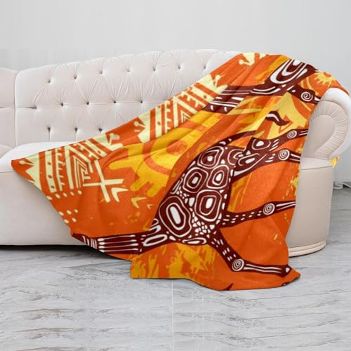 Couverture polaire girafe 150x200 microfibre - 5
