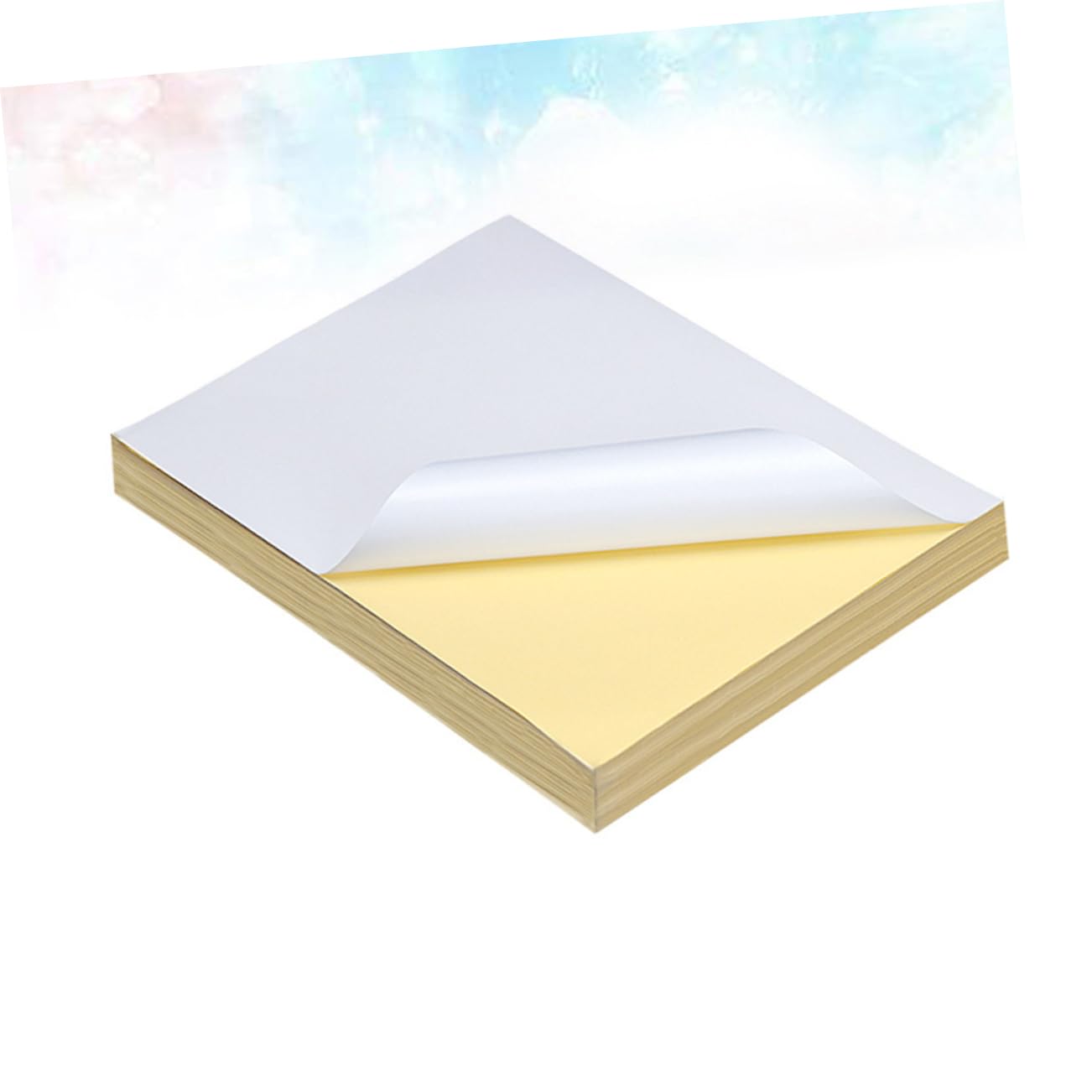 TEHAUX 100piezas Adhesivas Papel De Impresión Autoadhesivo Para Escribir Fácil De Pegar y Material Duradero Para Oficina y Escuela