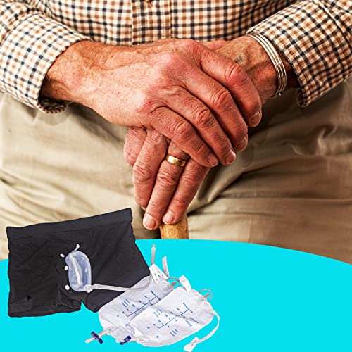 Male Urinal - Wearable Men's Urinal For Standing And Walking, Reusable Urine Collector Funnel With Elastic Waistband & 2 Urine Collection Bags - For Elderly, Bladder Leakage, Incontinence (Xx-Large) #TOP6