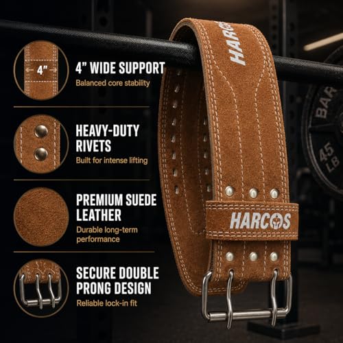 Image of Genuine Leather Unbreakble, non tearable 8mm Heavy Gym Belt for Men & Women Workout Deadlift Belt for Gym Suede Powerlifting Weight Lifting for Heavy Workout gym belt With Carry Case (Brown, Medium)