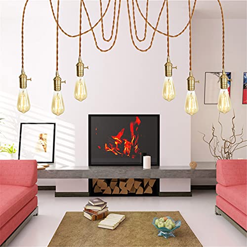 Lampe suspendue avec interrupteur doré à hauteur réglable - 4
