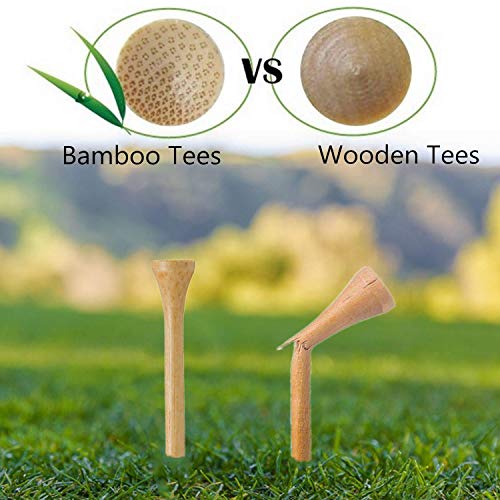 image for FINGER TEN Golf Tees 2 3 4 Inch Wood Bulk 250 500 Count, with Free Del