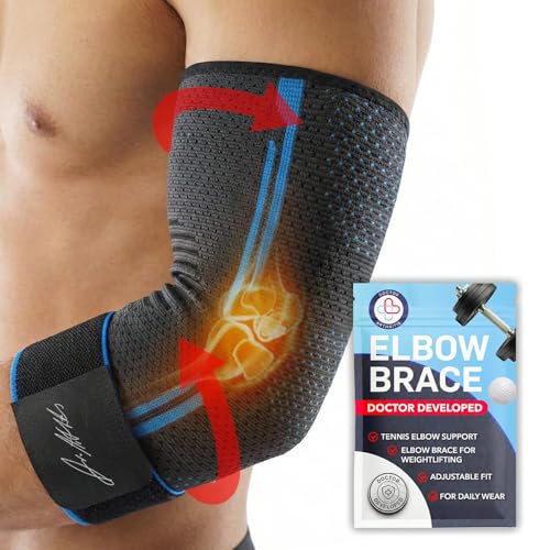 Dr. Arthritis Elbow Compression Sleeve with Adjustable Strap