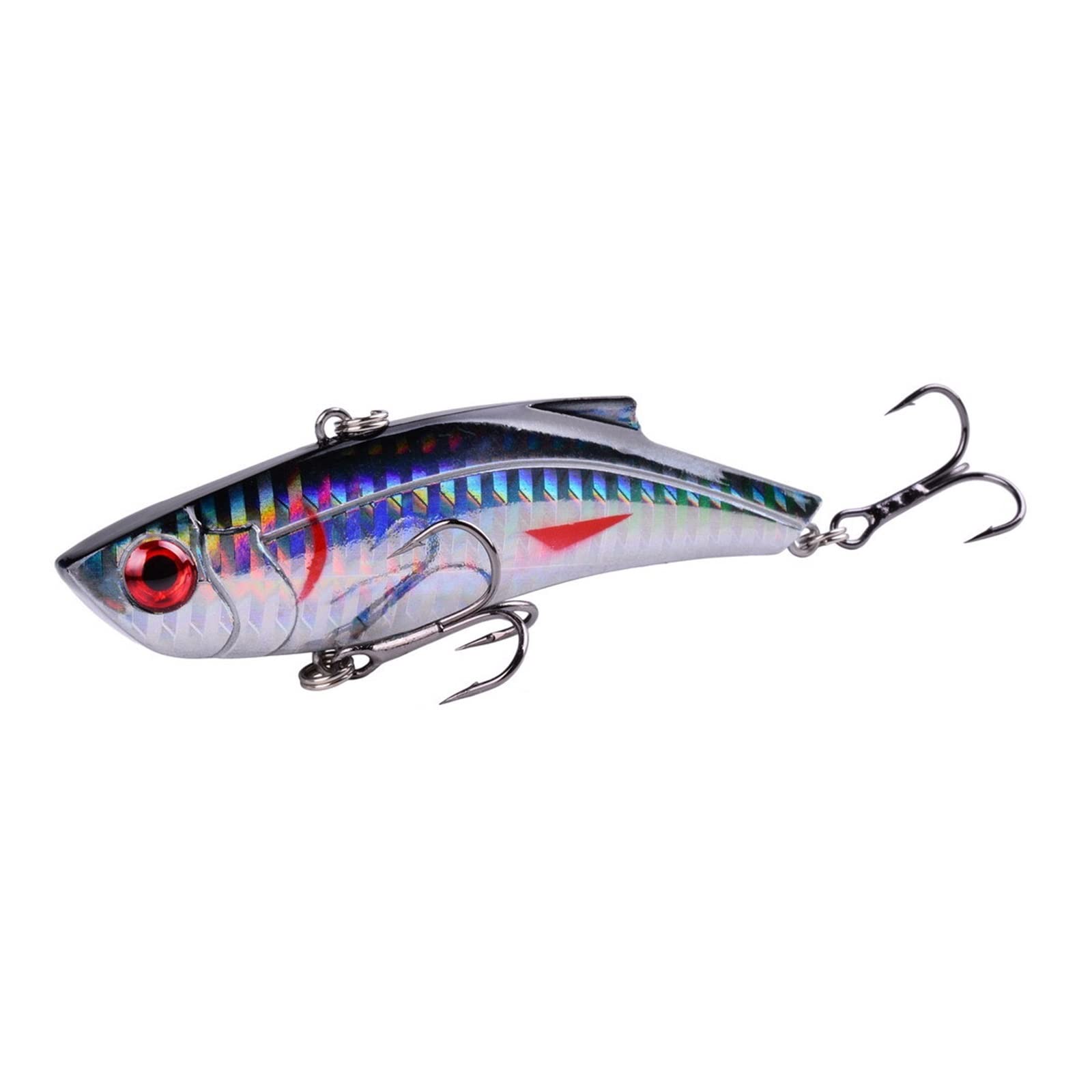 XILILHC 10 PZ 28g Inverno VIB Richiamo di Pesca 9 cm Esca Dura all'Interno Ghiaccio Mare Attrezzatura da Pesca Immersione Girevole Jig Metallo Wobbler Lure